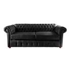Sofá Chesterfield Luiz XV 1,80cm c. Ecológico Preto sala de estar/recepção/ barbearia Sofá Chesterfield Luiz XV 1,80cm c. Ecológico Preto sala de estar/recepção/ barbearia
