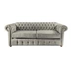 Sofá Chesterfield Luiz XV 2,30 c. Ecológico Cinza sala de estar/recepção/ barbearia Sofá Chesterfield Luiz XV 2,30 c. Ecológico Cinza sala de estar/recepção/ barbearia