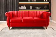 Sofá Chesterfield Realeza 3 Lugares Decoração Retrô