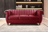 Sofá Chesterfield Realeza 3 Lugares Decoração Retrô