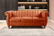 Sofá Chesterfield Realeza 3 Lugares Decoração Retrô