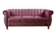 Sofá Chesterfield Realeza 3 Lugares Decoração Vintage Sala Recepção Retrô Sofá Chesterfield Realeza 3 Lugares Decoração Vintage Sala Recepção Retrô