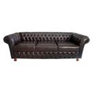 Sofá Chesterfield Victório 3 Lugares 2,30 - Corano Café / Decoração, recepção, sala tv estar Sofá Chesterfield Victório 3 Lugares 2,30 - Corano Café / Decoração, recepção, sala tv estar