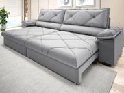 Sofá com Carregador USB e Molas no Assento Retrátil Reclinável Nice 2,50m Linho Soft - NETSOFAS Sofá com Carregador USB e Molas no Assento Retrátil Reclinável Nice 2,50m Linho Soft - NETSOFAS