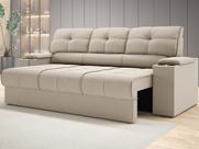 Sofá com Porta Copos Retrátil e Reclinável Tom 2,05m Velosuede - NETSOFAS
