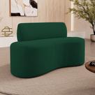 Sofá Compacto Moderno Orgânico Sora 100cm Suede Verde - Desk Design