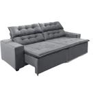 Sofá Concept 2 metros Retrátil e reclinável com Molas Suede Ligth Cinza - Sofá na Web