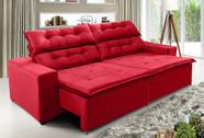 Sofá Concept 2,10 metros Retrátil e reclinável com Molas Suede Light Vermelho - Sofá na Web Sofá Concept 2,10 metros Retrátil e reclinável com Molas Suede Light Vermelho - Sofá na Web