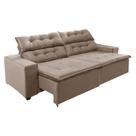 Sofá Concept 2,20 metros Retrátil e reclinável com Molas Suede Light Castor -Sofá na Web Sofá Concept 2,20 metros Retrátil e reclinável com Molas Suede Light Castor -Sofá na Web