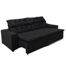 Sofá Concept 2,90 metros Retrátil e reclinável com Molas Suede Light Preto - Sofá na Web Sofá Concept 2,90 metros Retrátil e reclinável com Molas Suede Light Preto - Sofá na Web