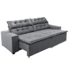 Sofá Concept 3,00 metros Retrátil e recinável com Mola Suede Light Cinza - Sofá na Web Sofá Concept 3,00 metros Retrátil e recinável com Mola Suede Light Cinza - Sofá na Web