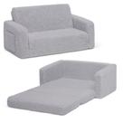 Sofá conversível Delta Children Cozee Flip-Out Sherpa Grey
