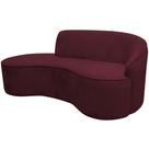 Sofá Curvo 02 Lugares 150cm Eron Braço Esquerdo Veludo Vermelho - Nexta Casa Sofá Curvo 02 Lugares 150cm Eron Braço Esquerdo Veludo Vermelho - Nexta Casa