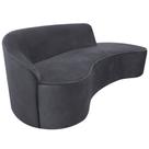Sofá Curvo 03 Lugares 180cm Eron Braço Direito Veludo Cinza - Nexta Casa Sofá Curvo 03 Lugares 180cm Eron Braço Direito Veludo Cinza - Nexta Casa