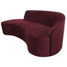 Sofá Curvo 03 Lugares 180cm Eron Braço Esquerdo Veludo Vermelho - Nexta Casa Sofá Curvo 03 Lugares 180cm Eron Braço Esquerdo Veludo Vermelho - Nexta Casa