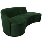 Sofá Curvo 03 Lugares 210cm Eron Braço Direito Veludo Verde - Nexta Casa Sofá Curvo 03 Lugares 210cm Eron Braço Direito Veludo Verde - Nexta Casa