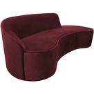 Sofá Curvo 04 Lugares 230cm Eron Braço Direito Veludo Vermelho - Nexta Casa