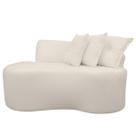 Sofá Curvo 2 Lugares 145cm Orgânico Bouclé Divã Lado Direito