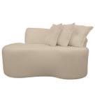 Sofá Curvo 2 Lugares 145cm Orgânico Bouclé Divã Lado Direito