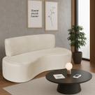 Sofá Curvo 2 Lugares Amsterdã 160cm Bouclé