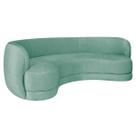 Sofá Curvo 2 Lugares Sala De Estar Recepção Noruega 150cm Suede - Doce Sonho Móveis