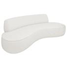 Sofá Curvo 3 Lugares Amsterdã 180cm Bouclé Branco Sofá Curvo 3 Lugares Amsterdã 180cm Bouclé Branco