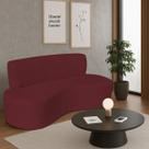 Sofá Curvo 3 Lugares Amsterdã 180cm Suede Sofá Curvo 3 Lugares Amsterdã 180cm Suede