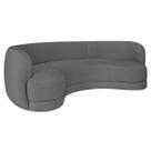Sofá Curvo 3 Lugares Sala De Estar Recepção Noruega 200cm Suede - Amarena Móveis
