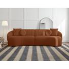 Sofá Curvo 4 Lugares 260cm Lua Yescasa Cobre Terracota Sofá Curvo 4 Lugares 260cm Lua Yescasa Cobre Terracota