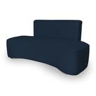 Sofá Curvo Design Orgânico Luxo Sala Contemporânea Suede Cor:azul Marinho Sofá Curvo Design Orgânico Luxo Sala Contemporânea Suede Cor:azul Marinho