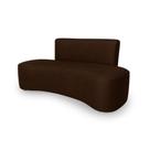 Sofá Curvo Design Orgânico Luxo Sala Contemporânea Suede Cor:marrom Sofá Curvo Design Orgânico Luxo Sala Contemporânea Suede Cor:marrom