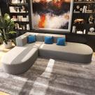 Sofá Curvo Feijão Orgânico 3 Lugares Decoração Moderna e Conforto Exclusivo