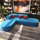 Sofá Curvo Feijão Orgânico 3 Lugares Decoração Moderna e Conforto Exclusivo