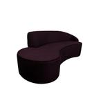 Sofá Curvo Infinity 2,10 Veludo Uva Braço Direito Larbelle