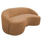 Sofá Curvo Montserrat 180cm 03 Lugares Bouclé Terracota - Nexta Casa