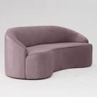 Sofá Curvo Montserrat 180cm 03 Lugares Veludo Rosa Queimado - Nexta Casa Sofá Curvo Montserrat 180cm 03 Lugares Veludo Rosa Queimado - Nexta Casa