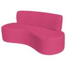 Sofá Curvo Orgânico Escritório Recepção Sala 2 Lugares Amsterdã 140cm Suede Sofá Curvo Orgânico Escritório Recepção Sala 2 Lugares Amsterdã 140cm Suede