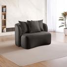 Sofá Curvo Orgânico Orion Elegância e Contemporaneidade Yescasa Preto