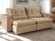Sofa Dallas Retratil e Reclinavel 2,50 Metros Fernandes estofados Cor Veludo Bege Sofa Dallas Retratil e Reclinavel 2,50 Metros Fernandes estofados Cor Veludo Bege