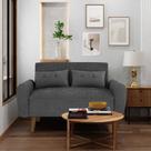 Sofá de 2 lugares Shintenchi estilo mid-century em tecido 120x65x77 cm