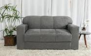 Sofá de 3 lugares Cinza Suede