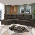 Sofá de Canto 3 Lugares Retrátil e Reclinável com Chaise Florença 260cm