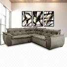 Sofá de Canto 3x2 Lugares Premium Home Plus Capuccino