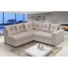 Sofá de Canto 5 Lugares Califórnia 183Cm Veludo Light Bege