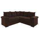Sofá De Canto 5 Lugares Pegasus Veludo Mamflex Marrom