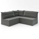 Sofá De Canto 5 Lugares Renaut Suede Cinza Mamflex Cinza