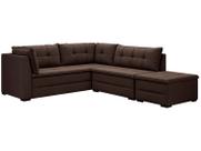 Sofá de Canto 6 Lugares com Puff Veluplus Vegas Sofá de Canto 6 Lugares com Puff Veluplus Vegas