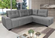 Sofá de Canto 6 Lugares Hellen Suede Velut Cinza 205/273 cm