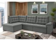Sofá de Canto 6 Lugares Retrátil Reclinável Suede Veludo Dallas Flexforma Estofados