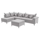 Sofá de Canto Cancun Linho Cinza Sofá de Canto Cancun Linho Cinza